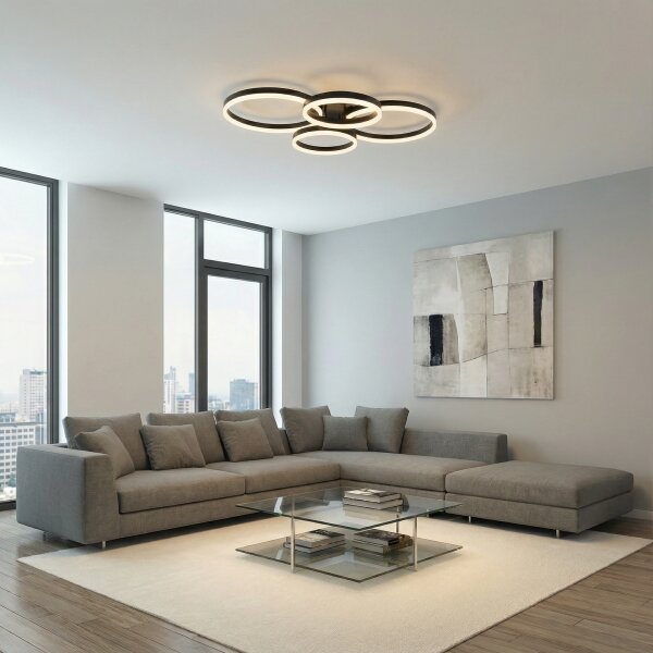 Plafonieră LED dimabilă Brilagi ORBITS LED/52W/230V 3000-6000K + telecomandă