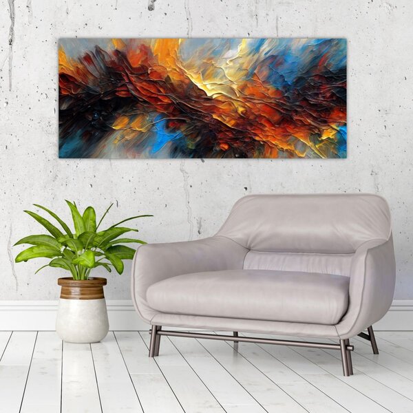 Tablou - Textura culorii (120x50 cm)