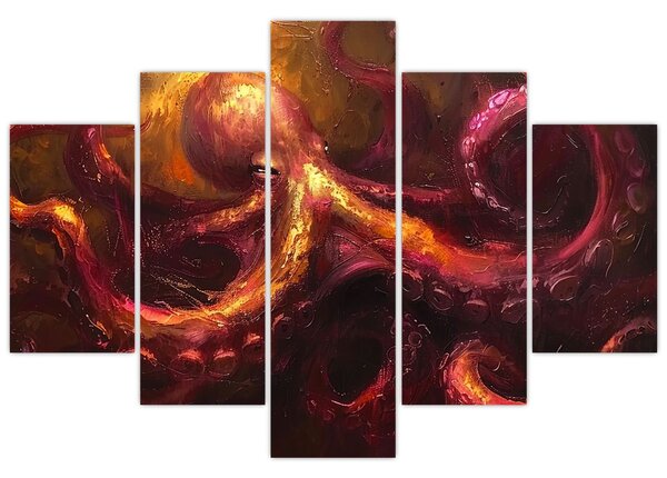 Tablou - Octopus, pictură în ulei (150x105 cm)