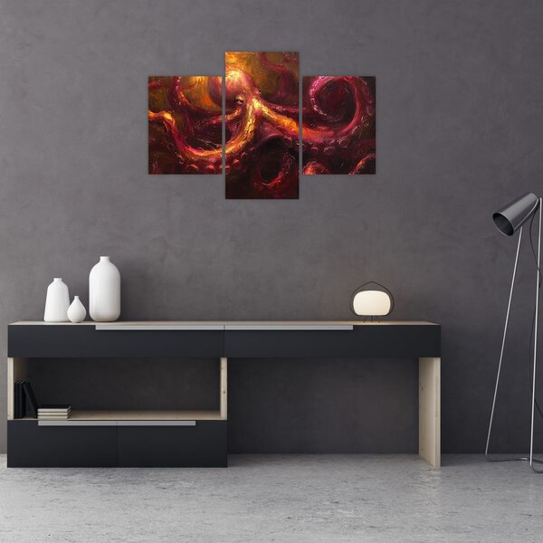 Tablou - Octopus, pictură în ulei (90x60 cm)
