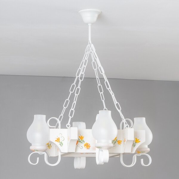 Brilagi - Candelabru cu lanț QUEEN 4xE14/40W/230V fag/crem