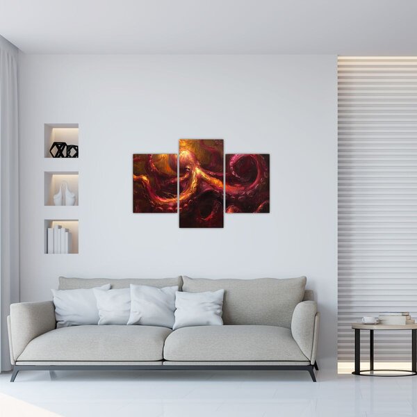Tablou - Octopus, pictură în ulei (90x60 cm)