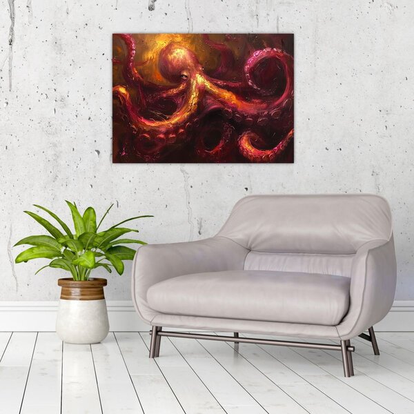 Tablou - Octopus, pictură în ulei (70x50 cm)