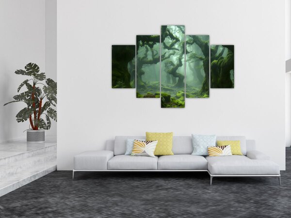 Tablou - O pădure acoperită de mușchi (150x105 cm)