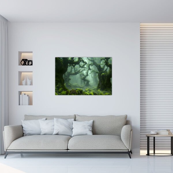 Tablou - O pădure acoperită de mușchi (90x60 cm)