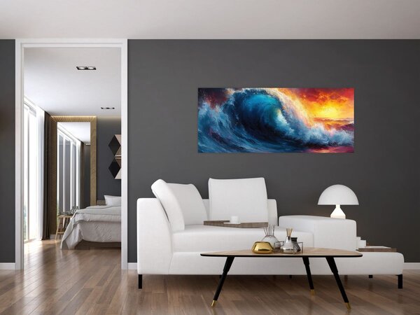 Tablou - Val în apus de soare (120x50 cm)
