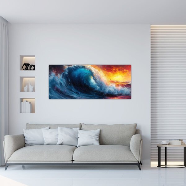 Tablou - Val în apus de soare (120x50 cm)