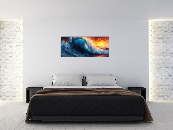 Tablou - Val în apus de soare (120x50 cm)