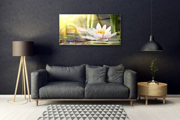 Tablou pe sticla Florale flori albe