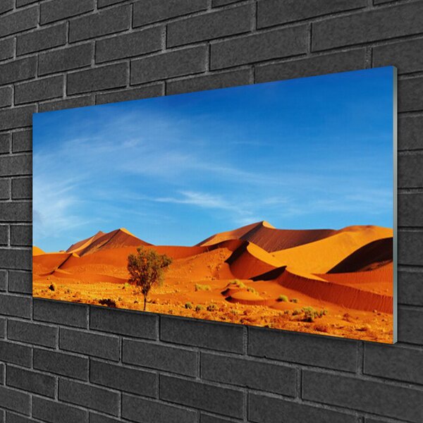 Tablou pe sticla Desert Peisaj Galben
