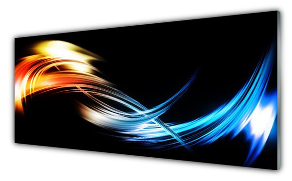 Tablouri acrilice Abstract Art Negru Galben Portocaliu Albastru