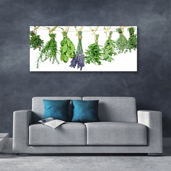 Tablou pe sticla Petale Floral Verde Violet