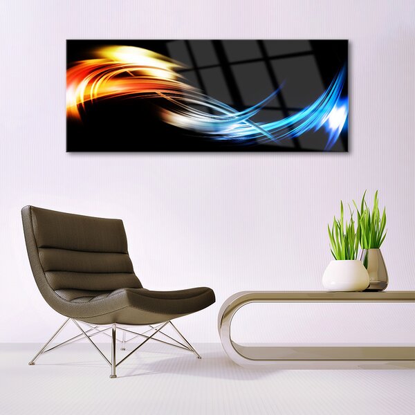 Tablouri acrilice Abstract Art Negru Galben Portocaliu Albastru