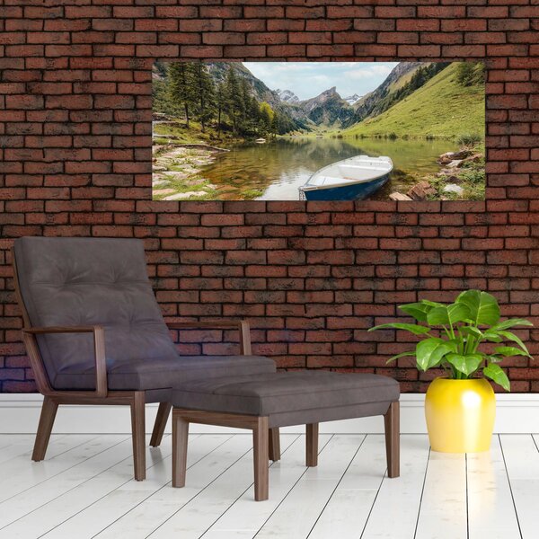 Tablou - Seealpsee, lac din Elveția (120x50 cm)