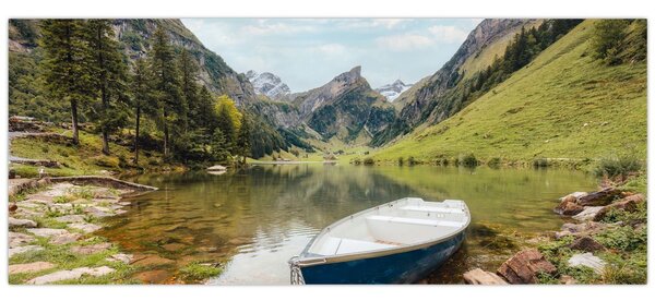 Tablou - Seealpsee, lac din Elveția (120x50 cm)