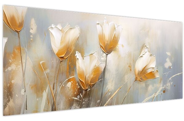 Tablou - Pictura de lalele (120x50 cm)