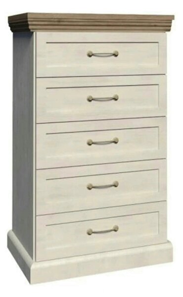 Comoda cu sertare ROYAL KS5, pin nordic/stejar salbatic, PAL melaminat