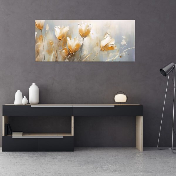 Tablou - Pictura de lalele (120x50 cm)