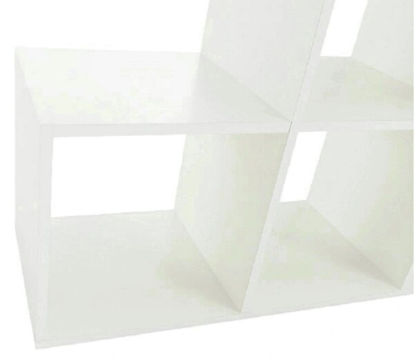 Biblioteca NORAH, alb, PAL melaminat, 139x33x144 cm