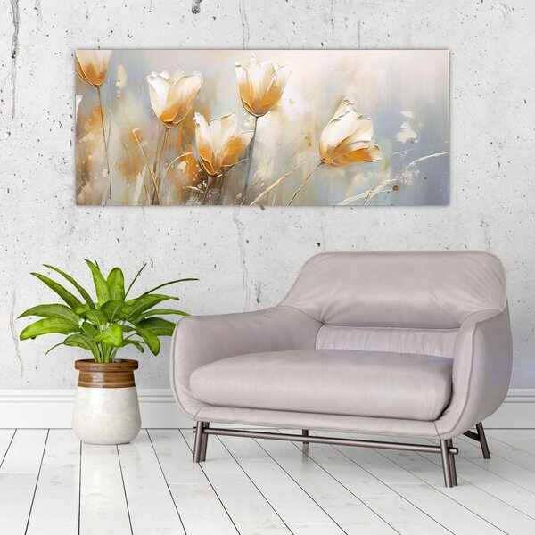 Tablou - Pictura de lalele (120x50 cm)