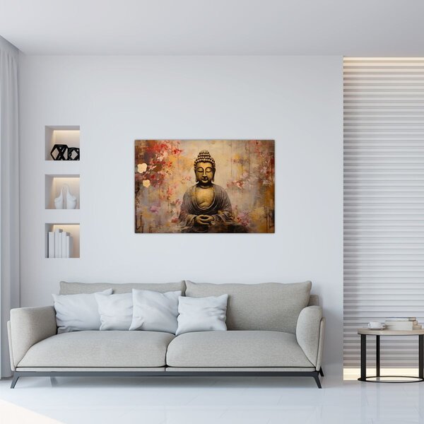 Tablou - Buddha, pictură (90x60 cm)