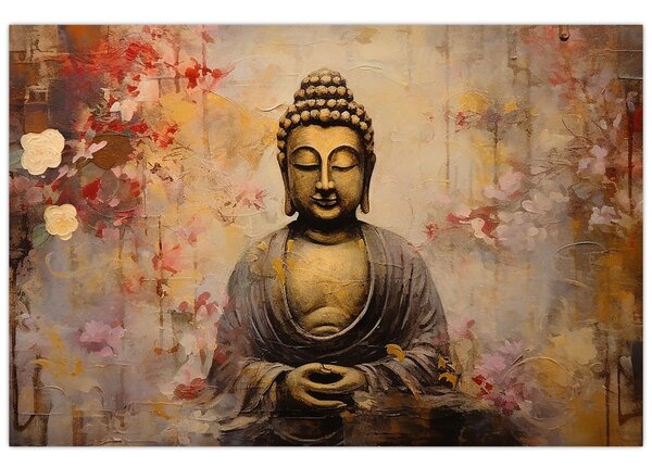 Tablou - Buddha, pictură (90x60 cm)