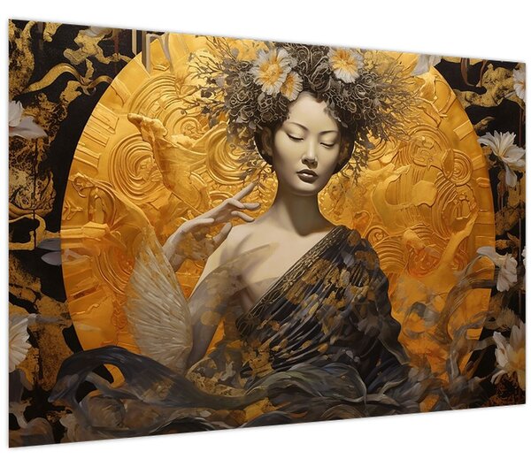 Tablou - Doamnă japoneză (90x60 cm)