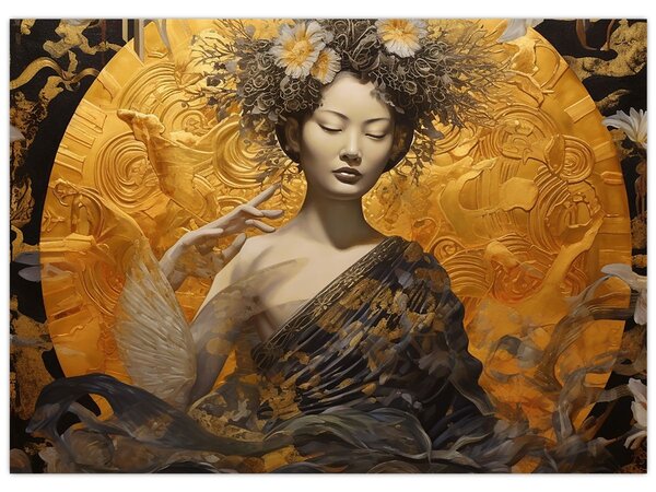 Tablou - Doamnă japoneză (70x50 cm)