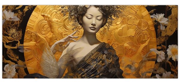 Tablou - Doamnă japoneză (120x50 cm)