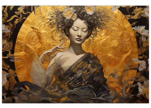 Tablou - Doamnă japoneză (90x60 cm)