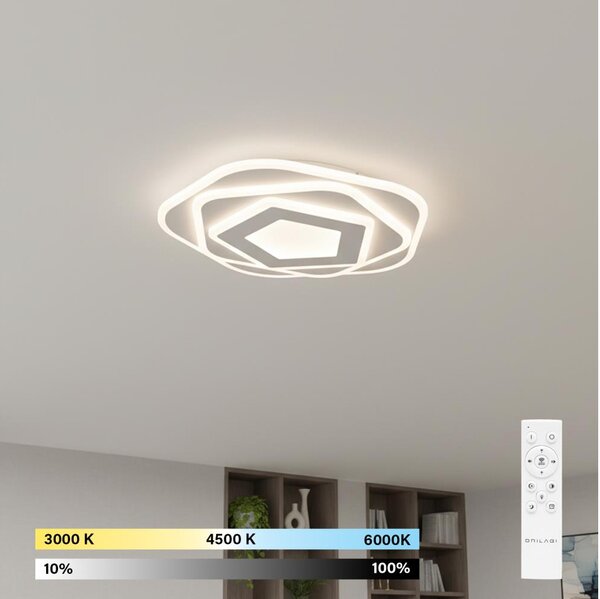 Brilagi - Lampă LED dimabilă de tavan MODERN, 64W, 230V, 3000-6000K + telecomandă
