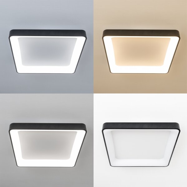 Brilagi - Plafonieră LED dimabilă FALCON II LED/125W/230V 60x60 cm neagră +telecomandă