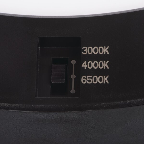 Corp de iluminat LED cu senzor 2 în 1 Kanlux 24605 ERGA LED/17W/230V 3000/4000/6500K negru