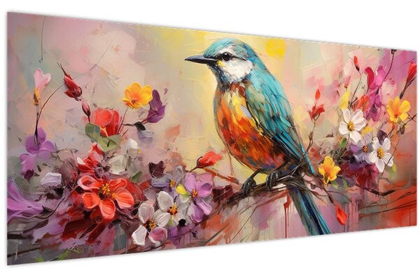 Tablou - Pictura de o pasăre (120x50 cm)