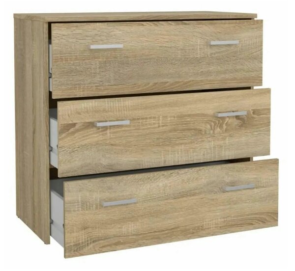 Comoda GARBO 3, stejar sonoma, PAL melaminat, 74x36x70 cm