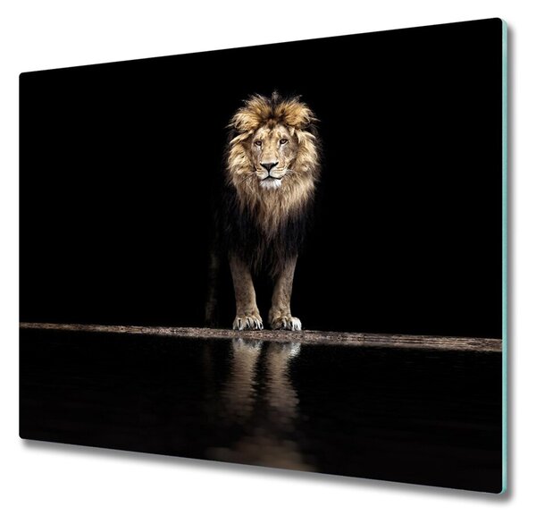 Tocator din sticla Portret de un leu