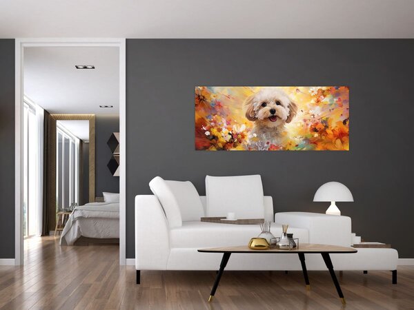 Tablou - Câine fericit (120x50 cm)