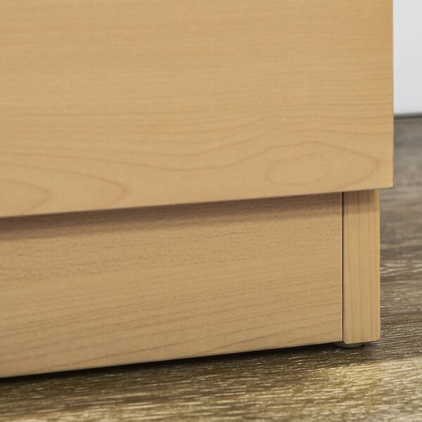 HOMCOM Comodă cu 4 Sertare, Casetieră Versatilă pentru Birou sau Casă, 72x33.5x67 cm, Lemn Natural | Aosom Romania