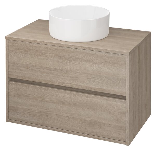 Cersanit Crea lavoar 38x38 cm rotund de blat alb luciu K114-020-ECO