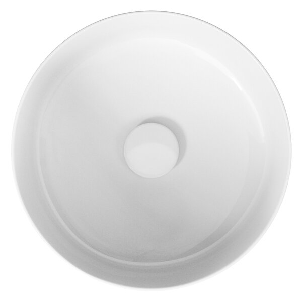 Cersanit Crea lavoar 38x38 cm rotund de blat alb luciu K114-020-ECO