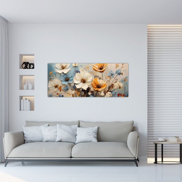 Tablou - Buchete, pictură (120x50 cm)