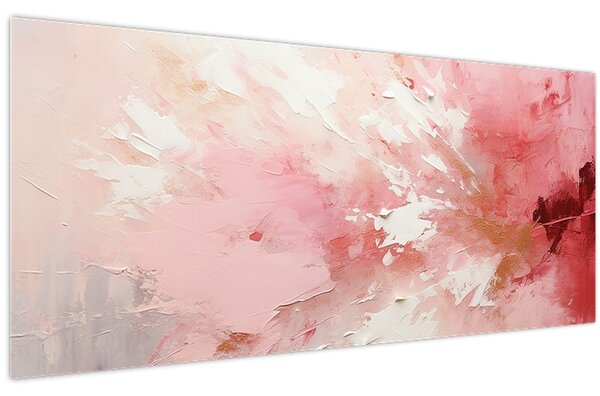 Tablou - Abstract roz (120x50 cm)