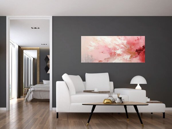 Tablou - Abstract roz (120x50 cm)