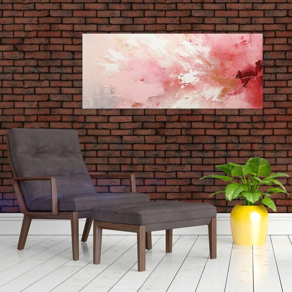 Tablou - Abstract roz (120x50 cm)