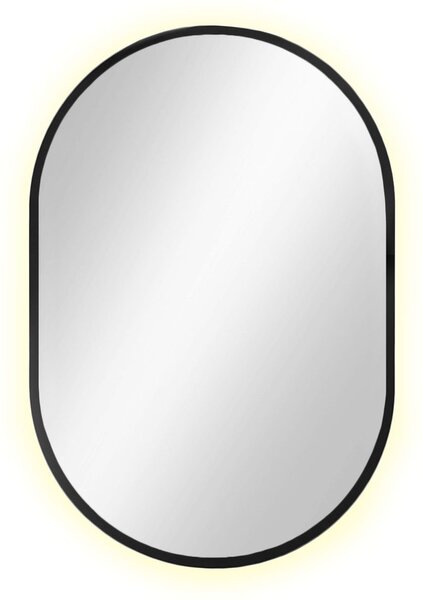 Baltica Design Tiny Border Pastille oglindă 40x95 cm oval cu iluminare negru 5904107904764
