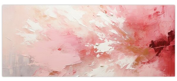 Tablou - Abstract roz (120x50 cm)