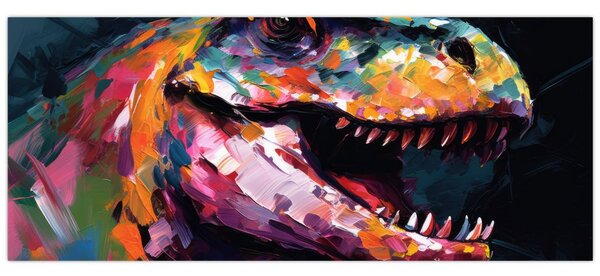 Tablou - Dinozaur, pictură (120x50 cm)