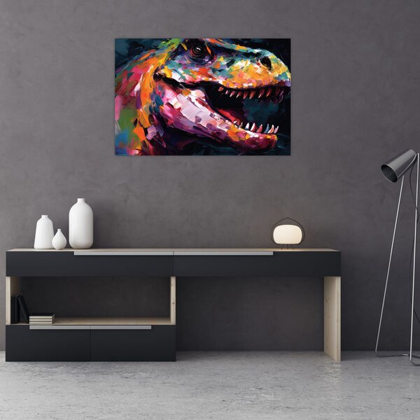 Tablou - Dinozaur, pictură (90x60 cm)