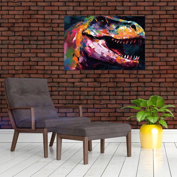 Tablou - Dinozaur, pictură (90x60 cm)