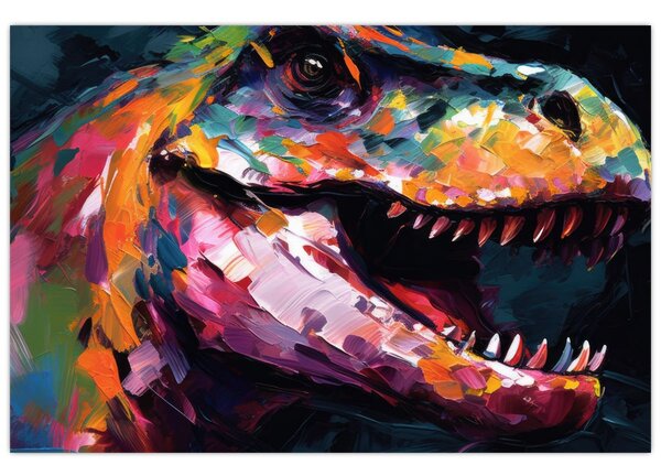 Tablou - Dinozaur, pictură (90x60 cm)